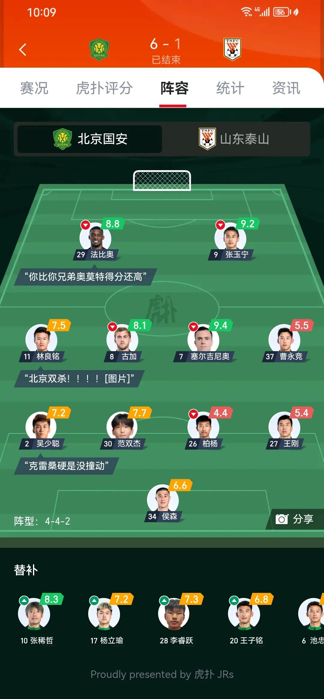 关于北京国安主场击败江苏苏宁，豪取三分的信息